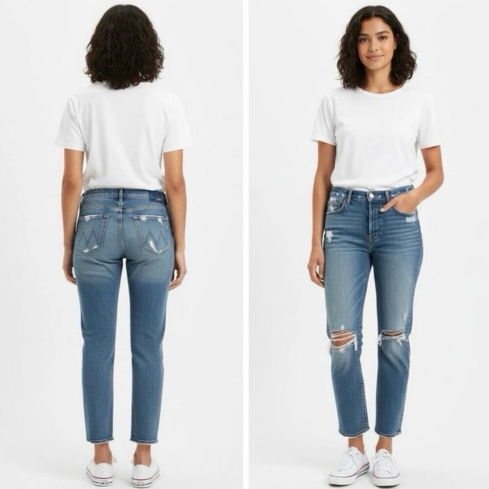 Mother Superior The Trickster Ankle Denim Jeans Size 23 On Holy Ground Wash